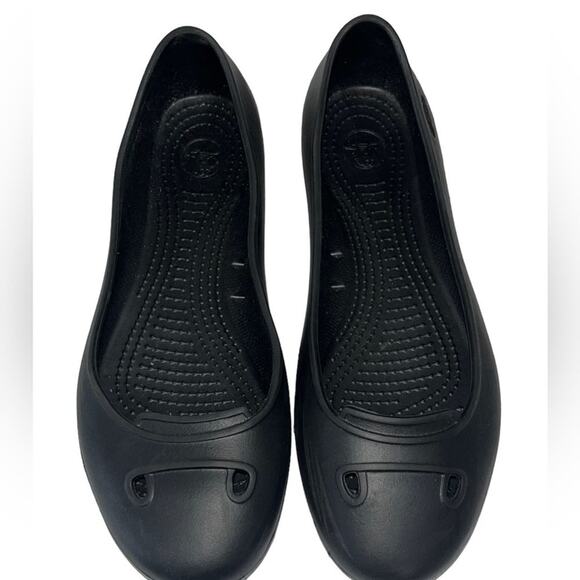 CROCS Flat Black Kadee Ballet Shoe Womens Size 8 Simple Lightweight Basic Casual - Picture 2 of 6